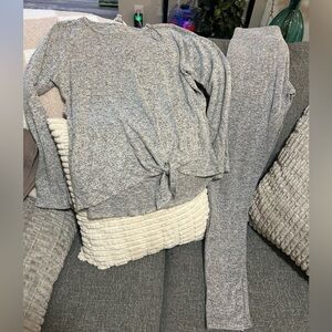 LC Lauren Conrad Heathered Gray Knit Set